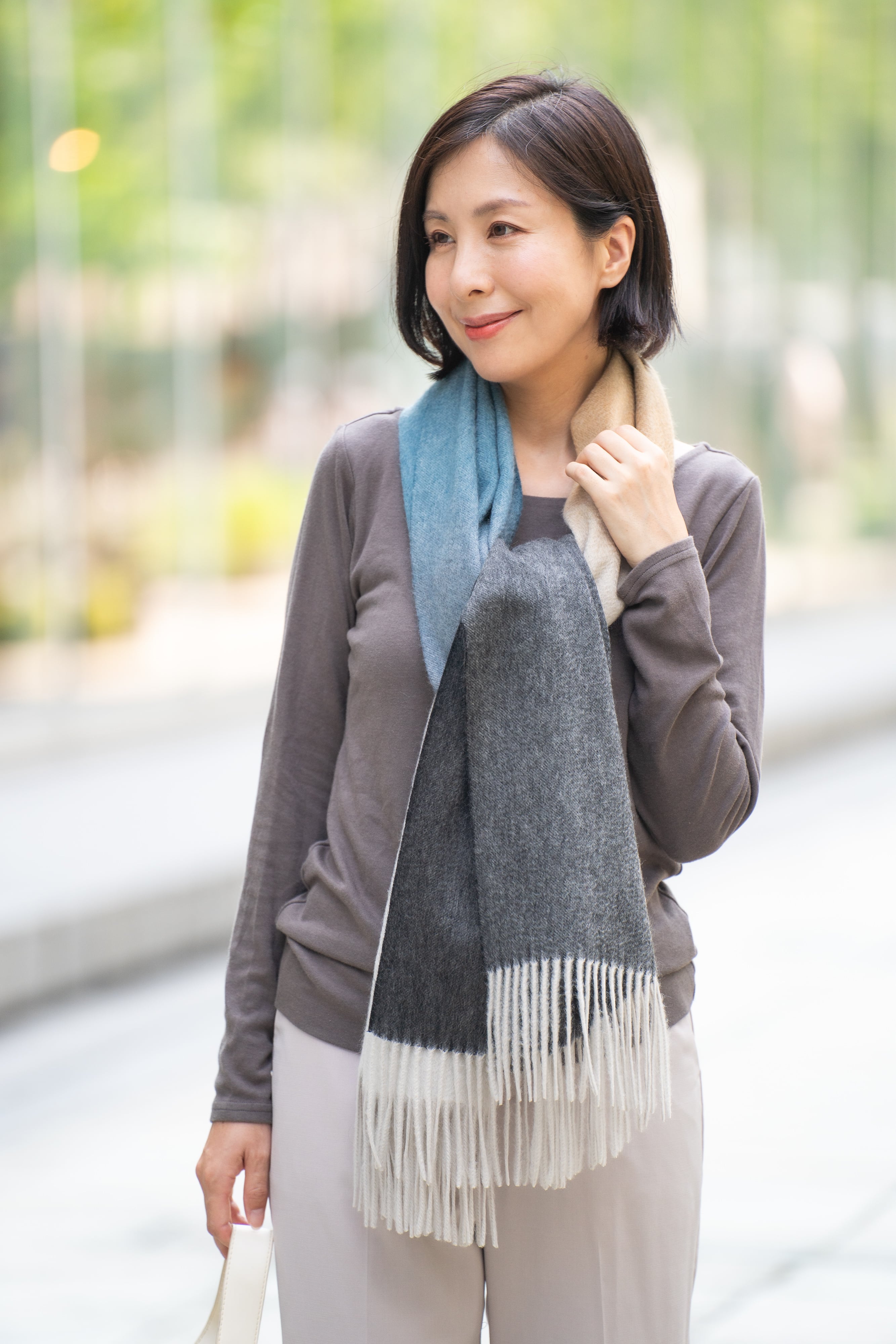 Konoe - コノエ/スモーキーフォグ 大判ストールカシミヤ100