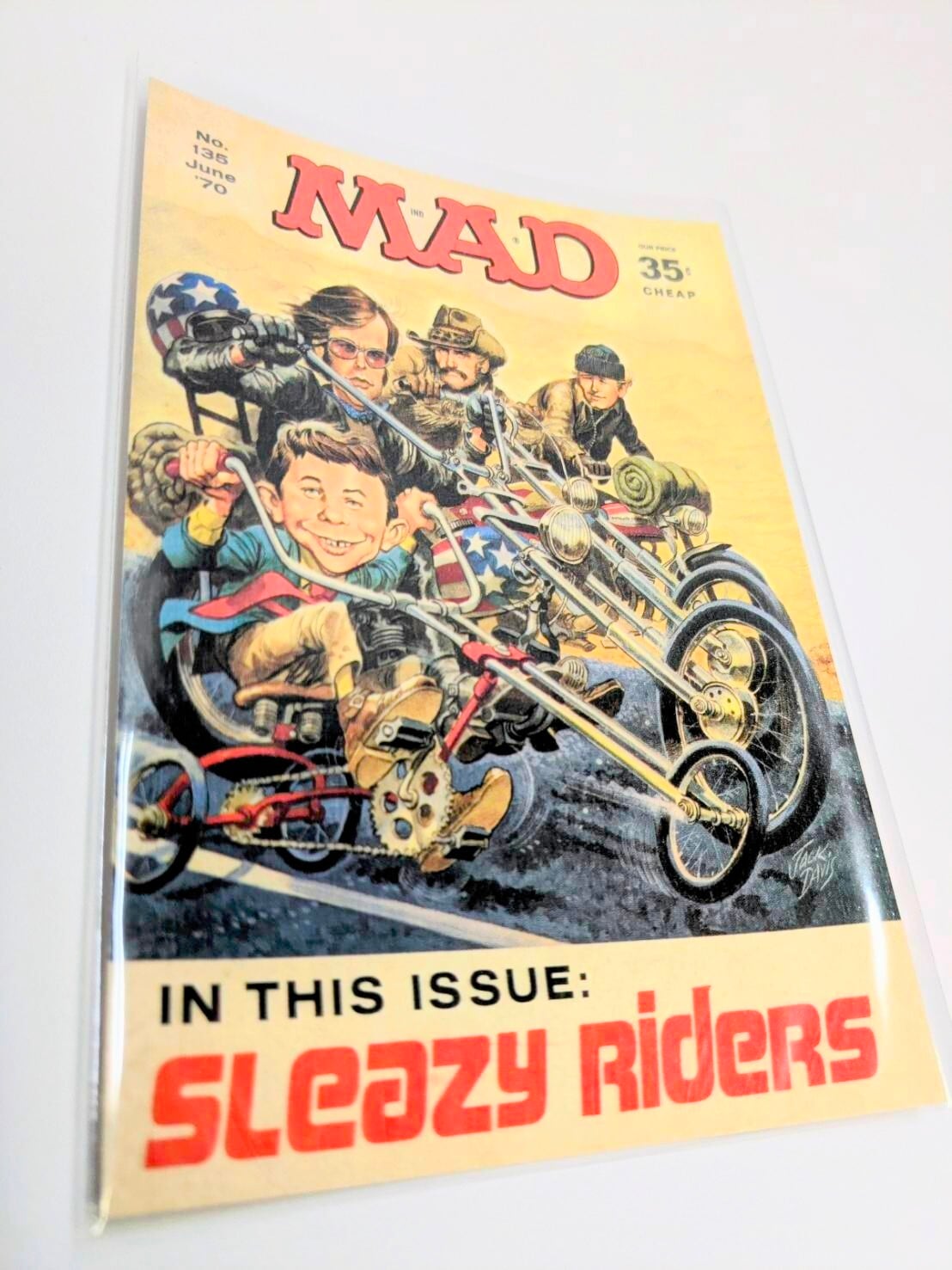 【 MAD Magazine/ Eazy Rider（マッドマガジン/イージーライダー）1970年表紙】PC-11   POST CARD ポストカード〚アメリカン雑貨 アメトイ〛