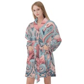 Women's Short Bathrobe Paisley 4580