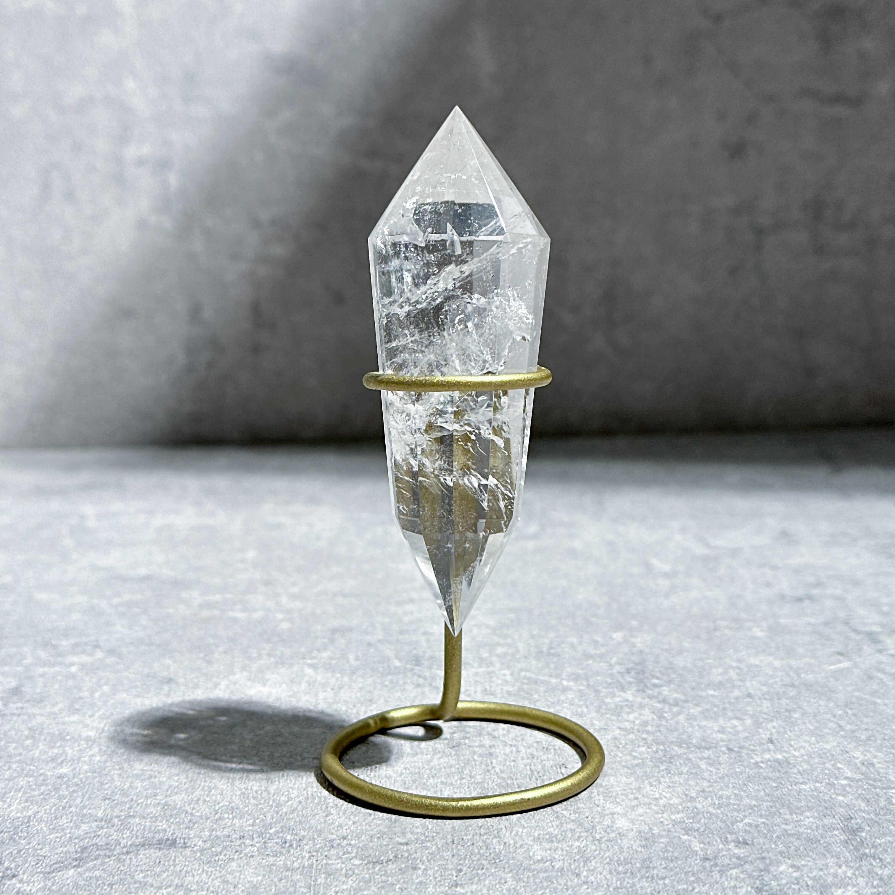 ルチル入り◎台座付き♡ミナスジェライス産クリアクォーツ ダブルターミネイテッド13◇ Clear Quartz ◇ 天然石・鉱物・パワーストーン
