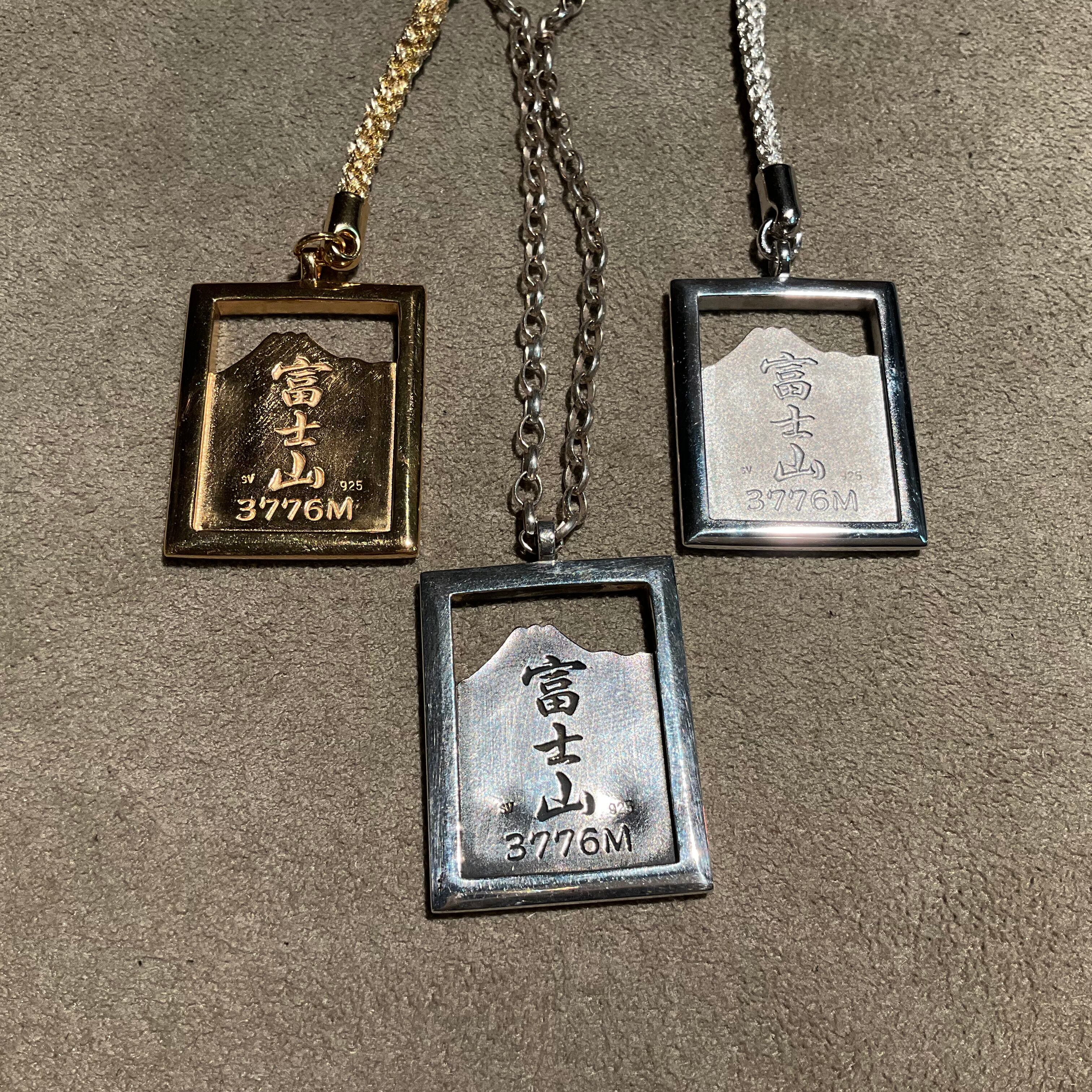 富士山 Square Flame Key holder Chain strap SilverJewelry 世界遺産