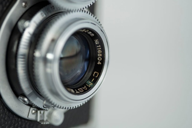 二眼レフカメラ　CRYSTAR FLEX　クリスターフレックス　レンズキャップ＆ケース付