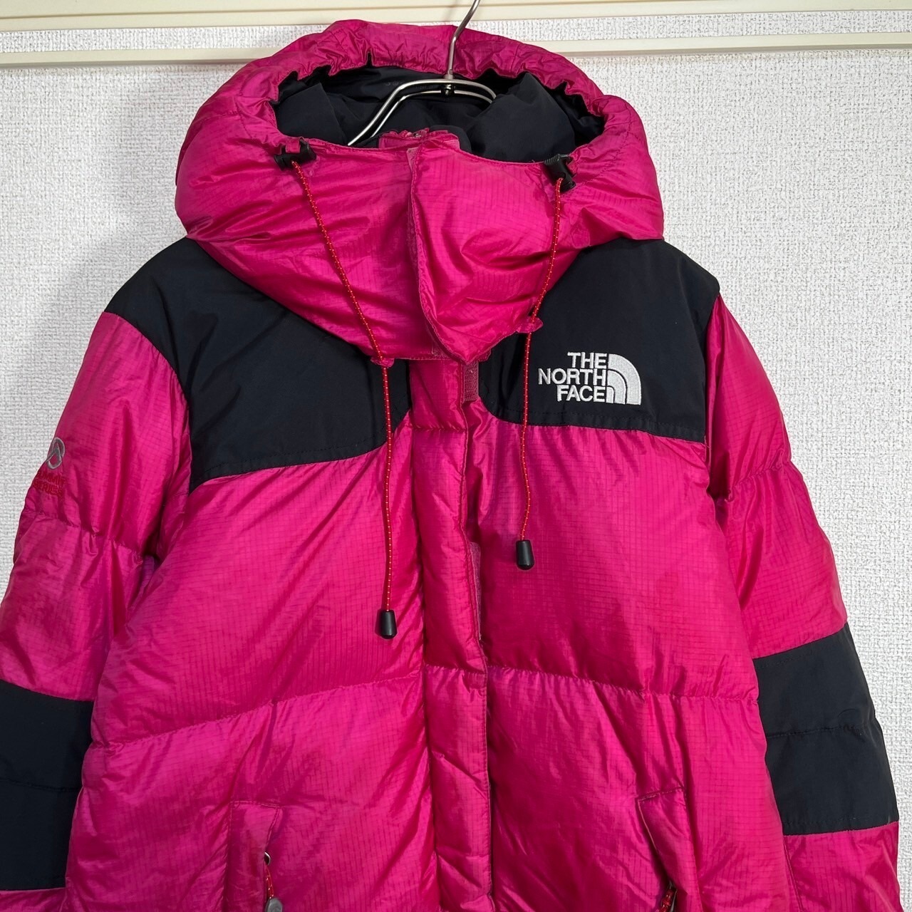 ノースフェイス ダウンジャケット キッズ130 ロング丈 刺繍ワッペン  