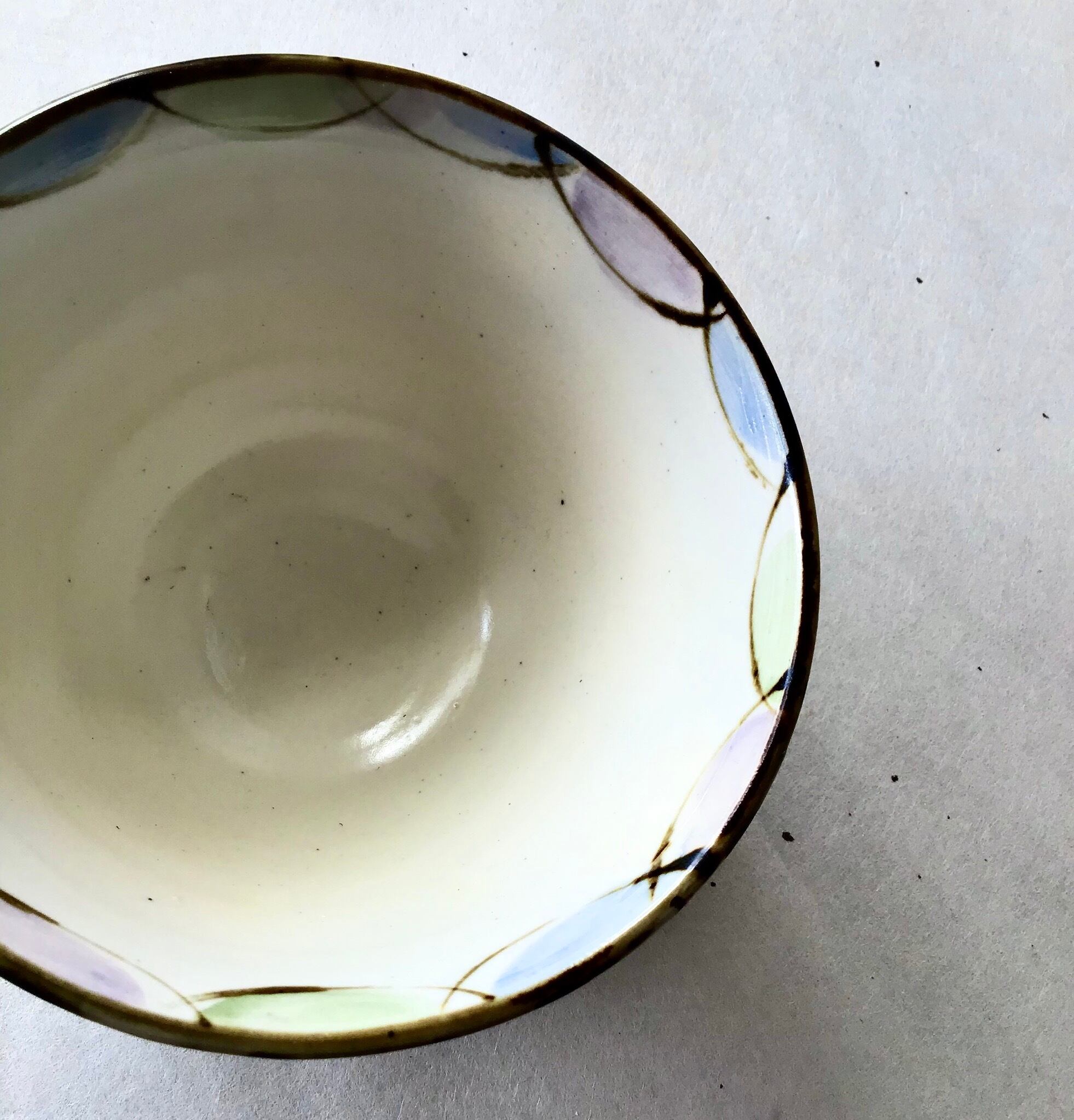 カラフルドロップ飯碗 ブルードロップ 武山窯の美味しいうつわ