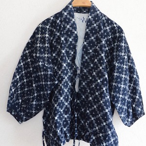 野良着 古布 藍染 絣 木綿 着物 手ぬぐい ジャパンヴィンテージ リメイク素材 昭和 | noragi jacket indigo kasuri fabric kimono cotton japan vintage