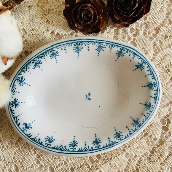 フランス ライティング トールペイントのボックス ブロカント [h028