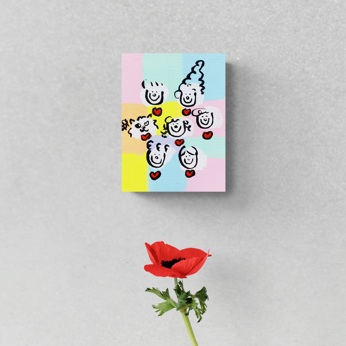 【1点限定】■「MINNA AWESOME原画 #MA84 」縦18 cm × 横14 cm (F0号)【送料込】