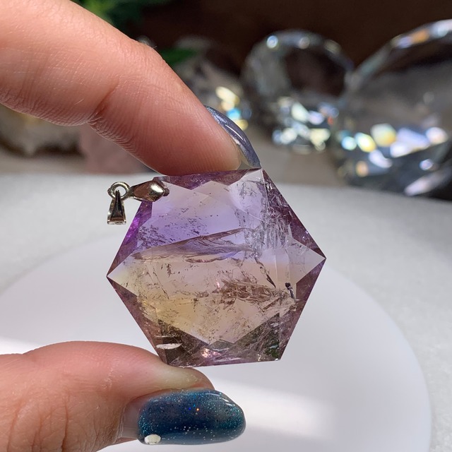 5周年価格☆1.六芒星☆アメトリン ペンダントトップ