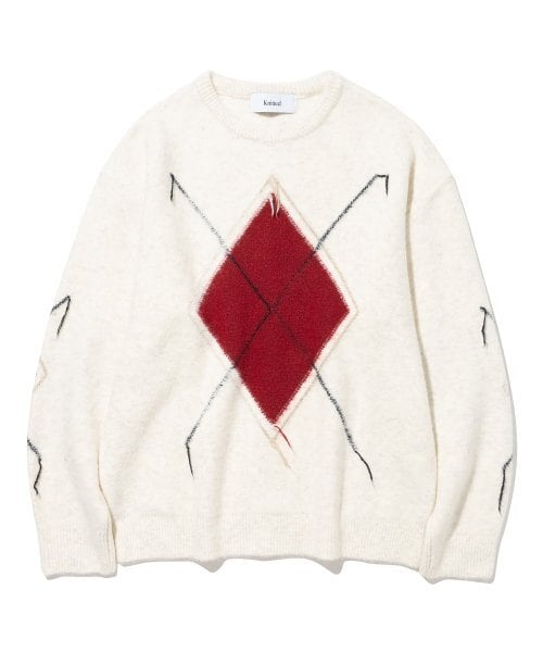 ☆ZEROBASEONE ハンビン 着用！！【Knitted】Wool Intarsia Argyle