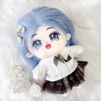 ぬいぐるみ用制服【リボン付きシャツ・スカート・ヘアピン】/20cm用TGMC-1064