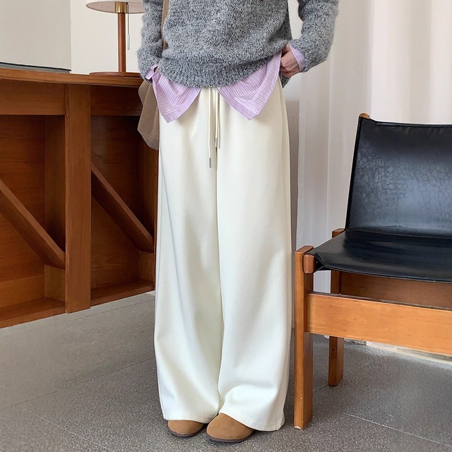 【パンツ】 スウェットパンツ レディース きれいめ レディース ボトムス 20代 30代 40代 春 夏 秋 冬 ウエストゴム カジュアル ベージュ ホワイト 白 グレー S M L