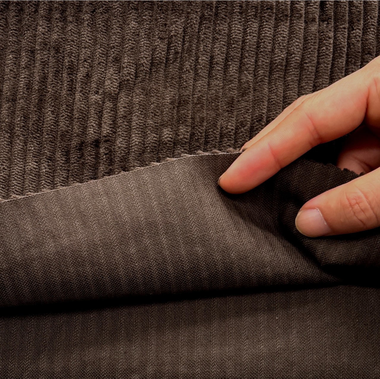 ★NY023◆2m◆綿100%太畝コーデュロイ生地◆こげ茶