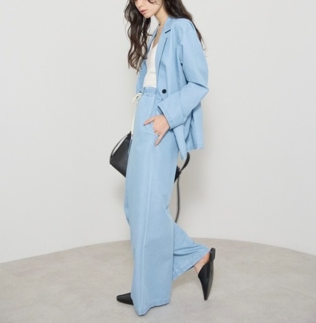 3.5ozデニムストレートパンツ