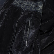 switching design velour blouson