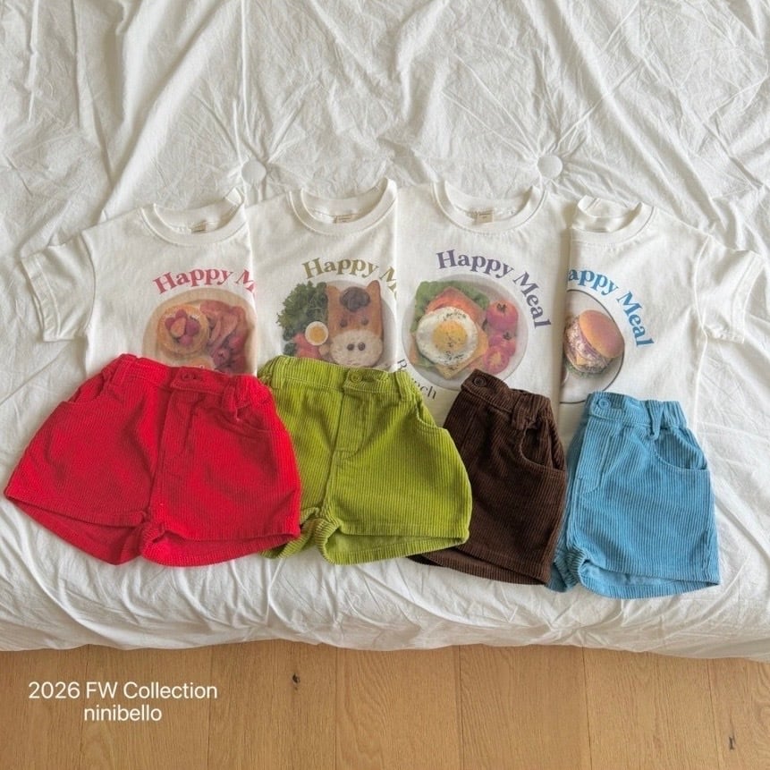 送料無料【予約】/ kidsハッピーミール半袖Tシャツ / ninibello
