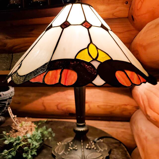 アンティークステンドグラス ランプ アンティーク ステンドグラス