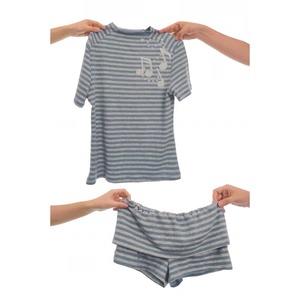 [takeabreak] blue gray striped note embossed set