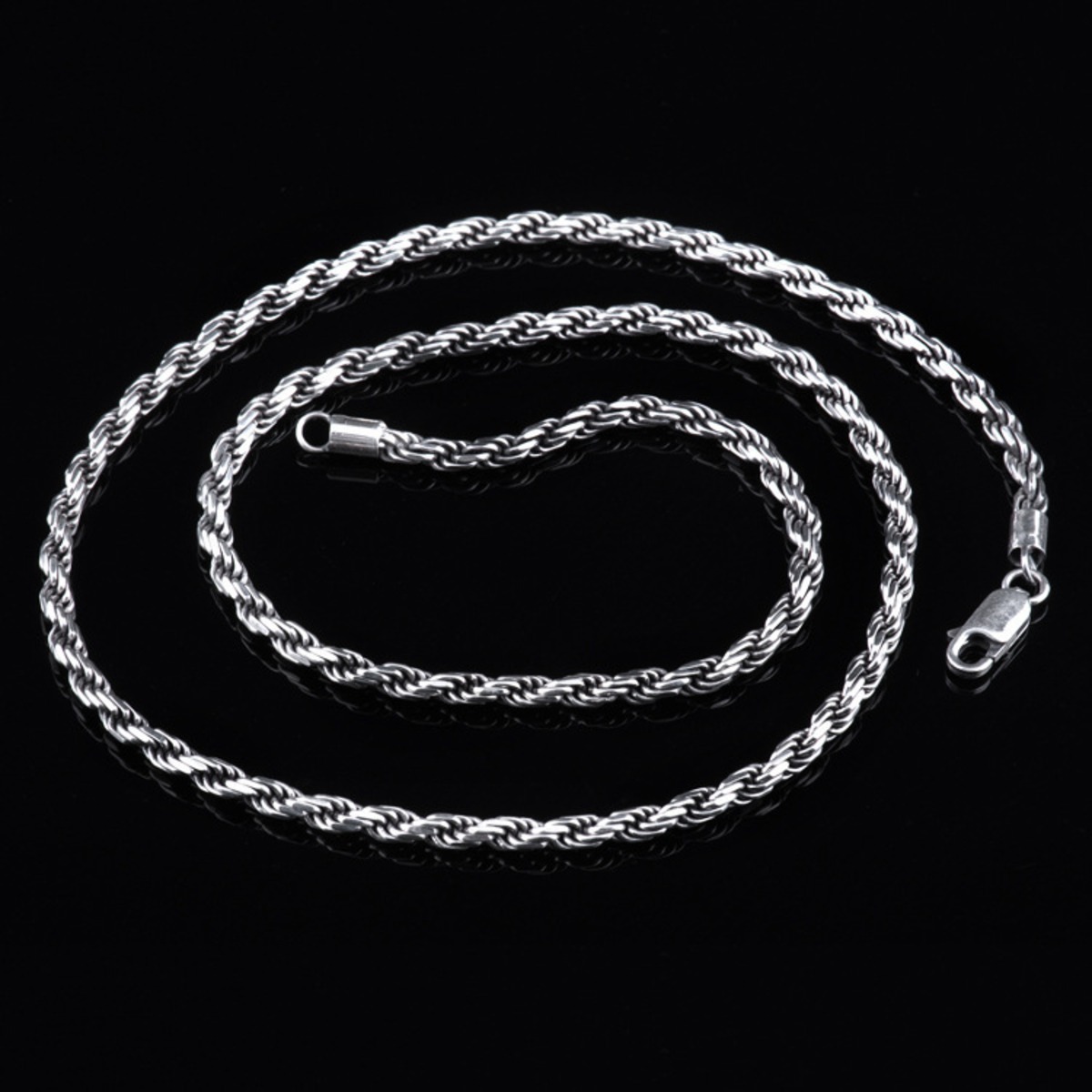 メンズ ネックレス 長さ:55cm 太さ:3mm 100% S925シルバー | H₂O 