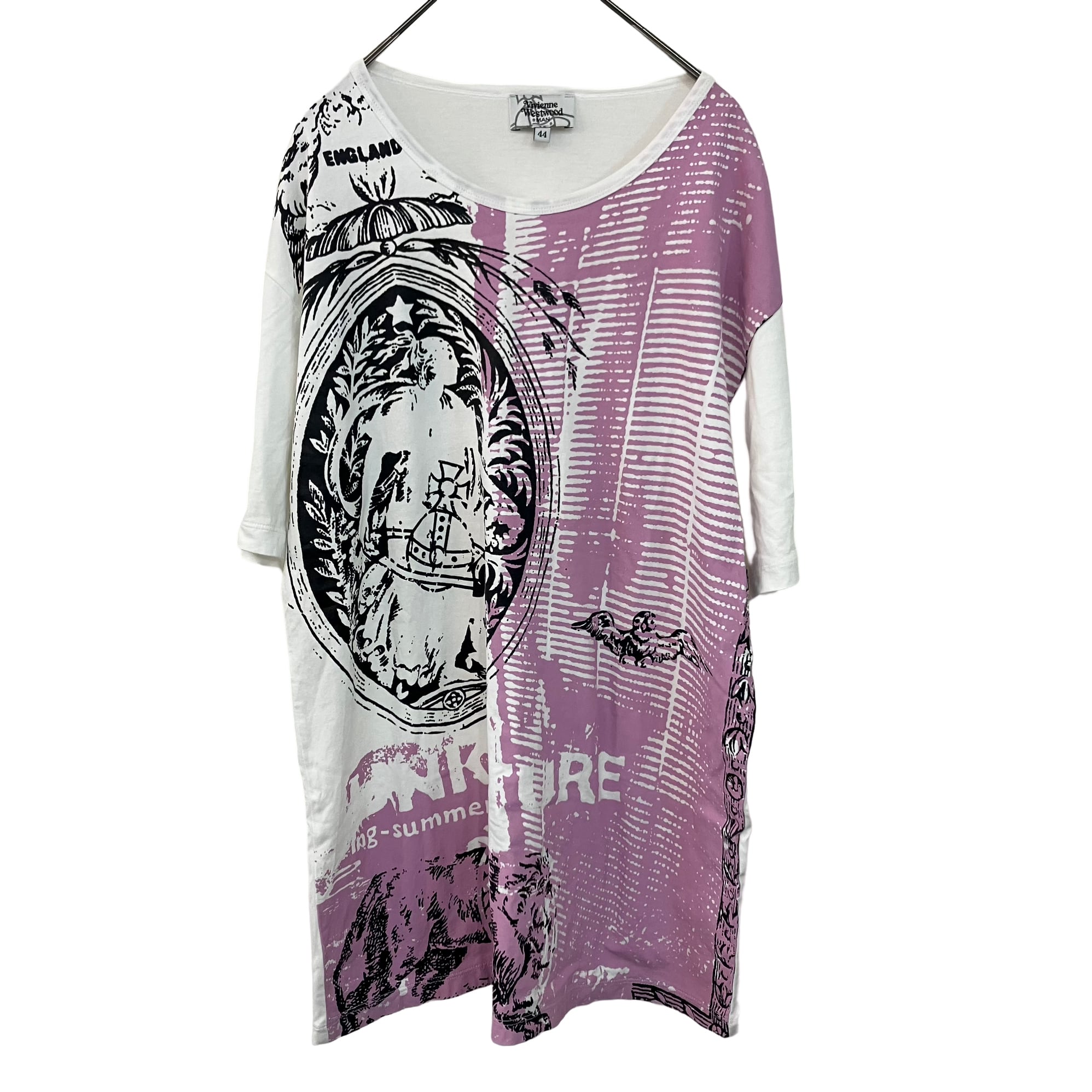 『美品 Vivienne Westwood Orb bird animal big silhouette over size T-shirt』  USED 古着 オーブ バード アニマル 動物 英字 ロゴ ビッシルエット オーバー サイズ Tシャツ | libertereuse powered  by