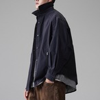 Button Front Waist-Length Wide Shirt Jacket ◇H0964