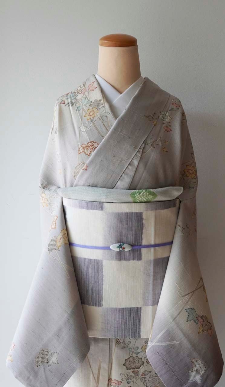単衣】しょうざん 花文 生紬 訪問着 | 大山キモノ・ちぇらうなぼるた
