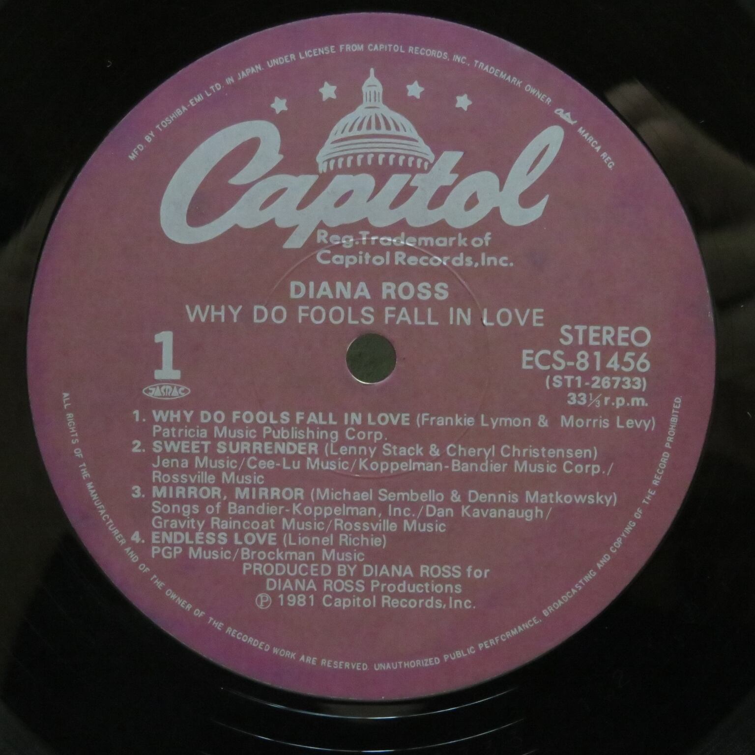 Diana Ross / Why Do Fools Fall In Love [ECS-81456] - 画像4