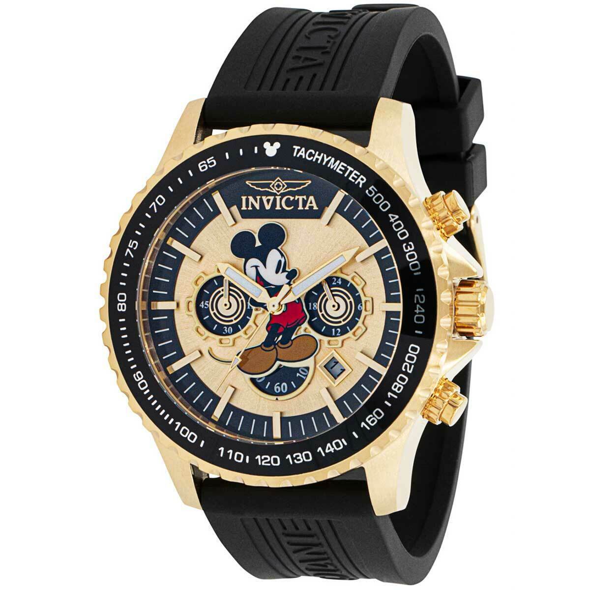 【関税・送料込】INVICTA メンズ 腕時計 Disney ミッキーマウス クロノグラフ ブラック ＆ ゴールド ダイヤル |  SENDENKYO.COM powered by BASE