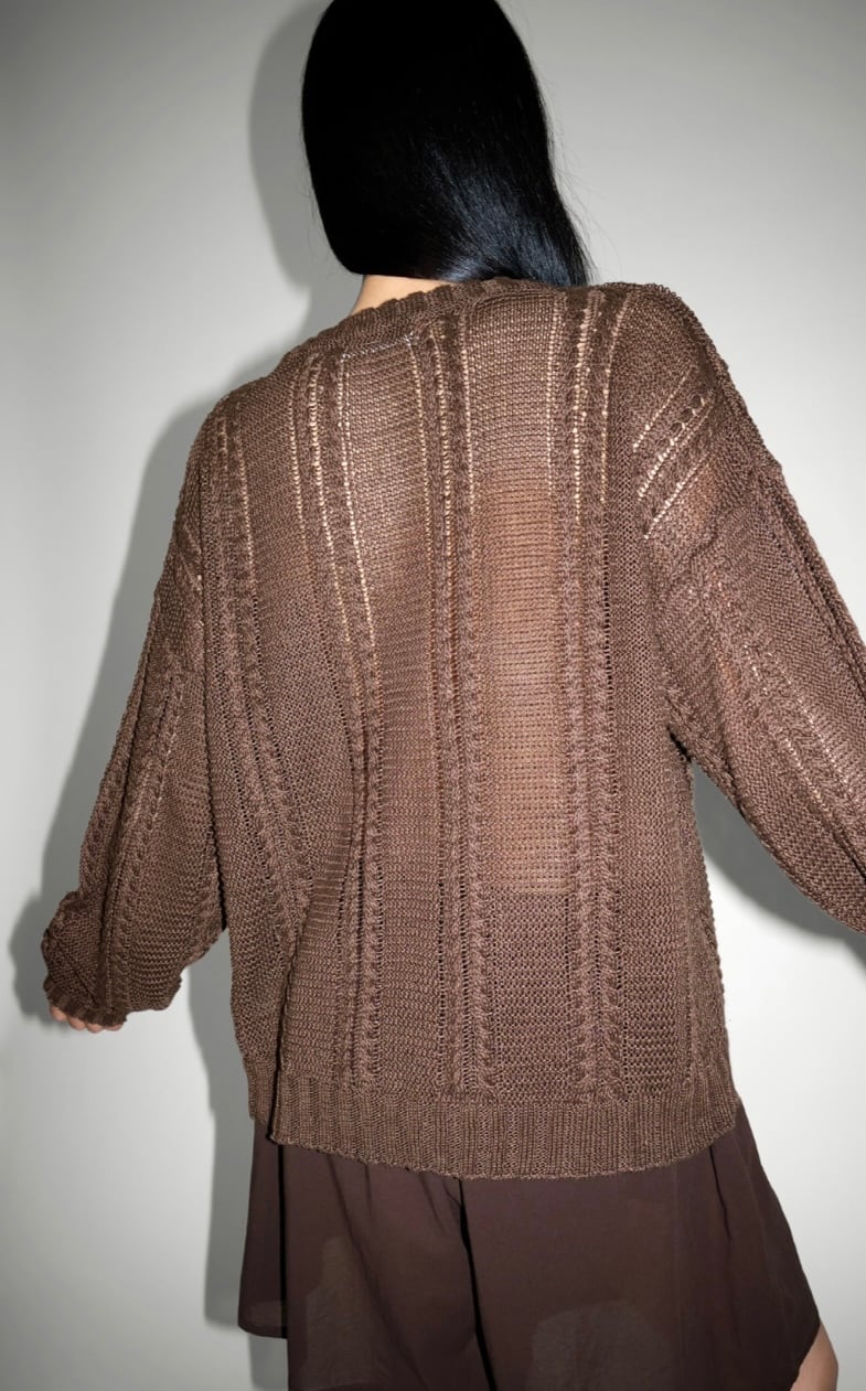 Cristaseya  [LINEN CABLE KNIT SWEATER]