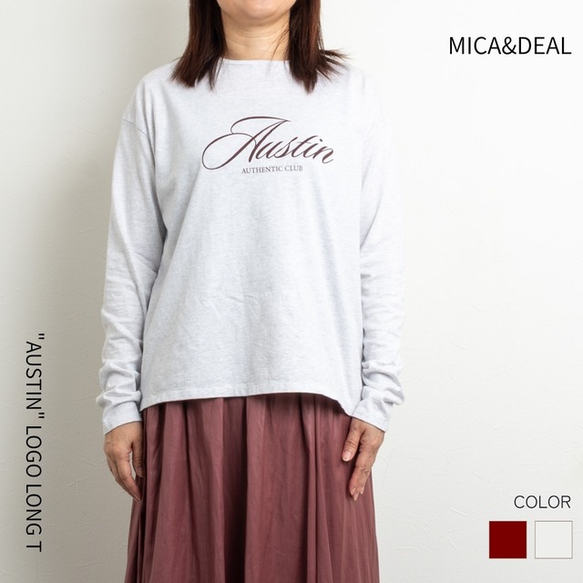 "AUSTIN"ロゴロングTシャツ【MICA&DEAL／マイカアンドディール】
