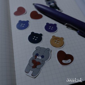 くまのだれる。シール９枚セット