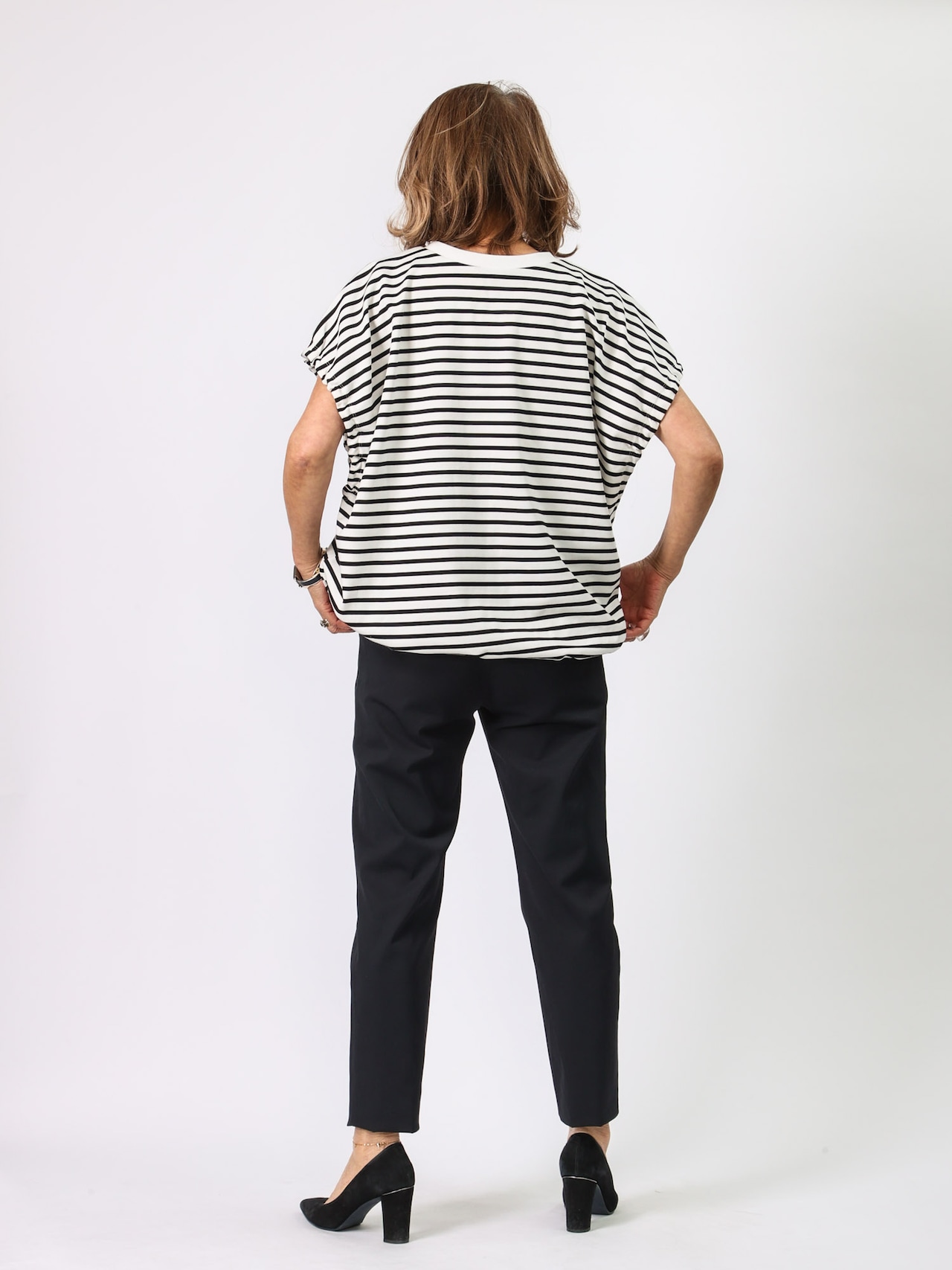 袖口ドロストデザインTシャツ(BRAHMIN)