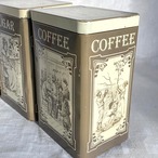 キャニスター缶 ３セットCOFFEE SUGAR TEA カーキベージュ 12OTcp10