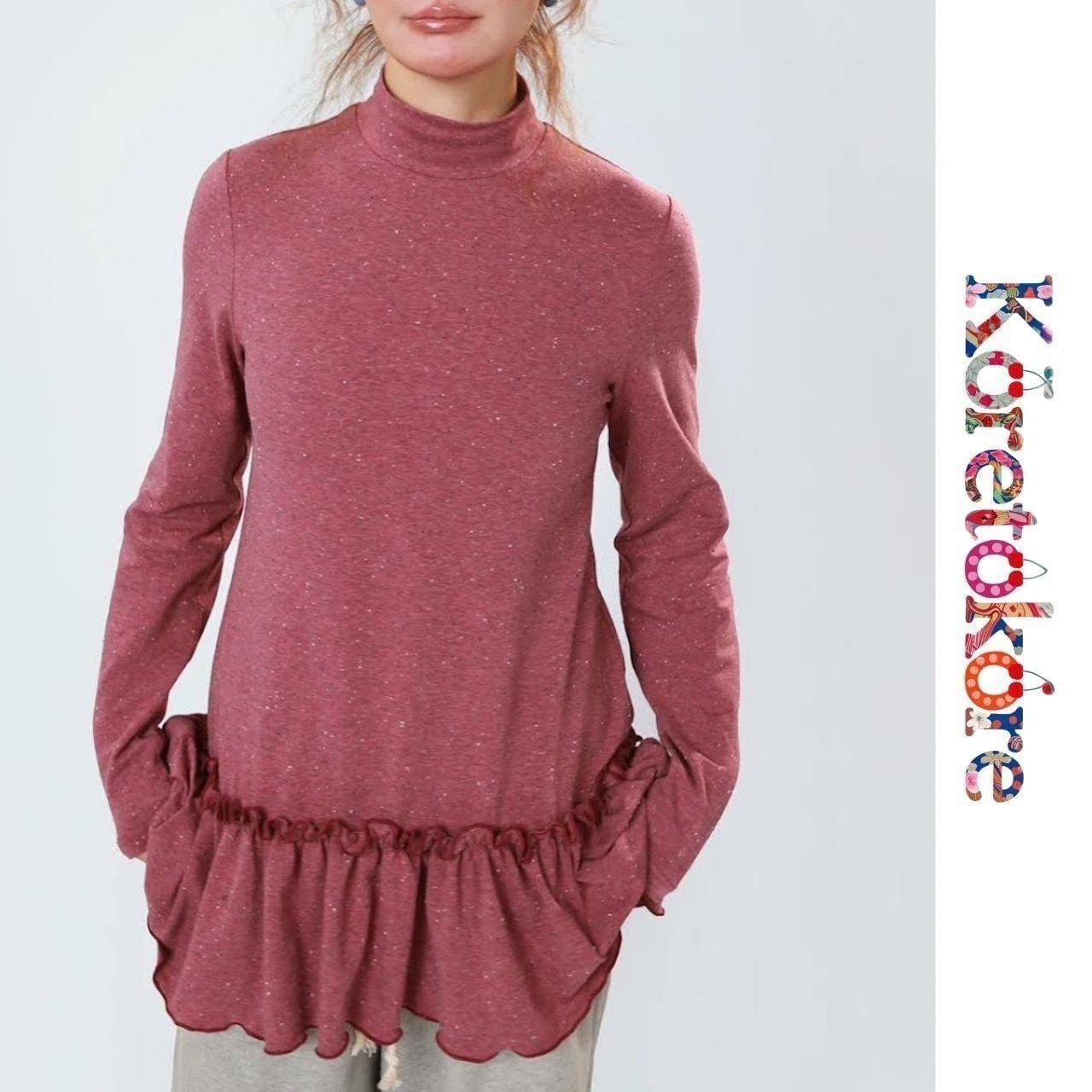 Stardust Frill Mockneck Top A0242