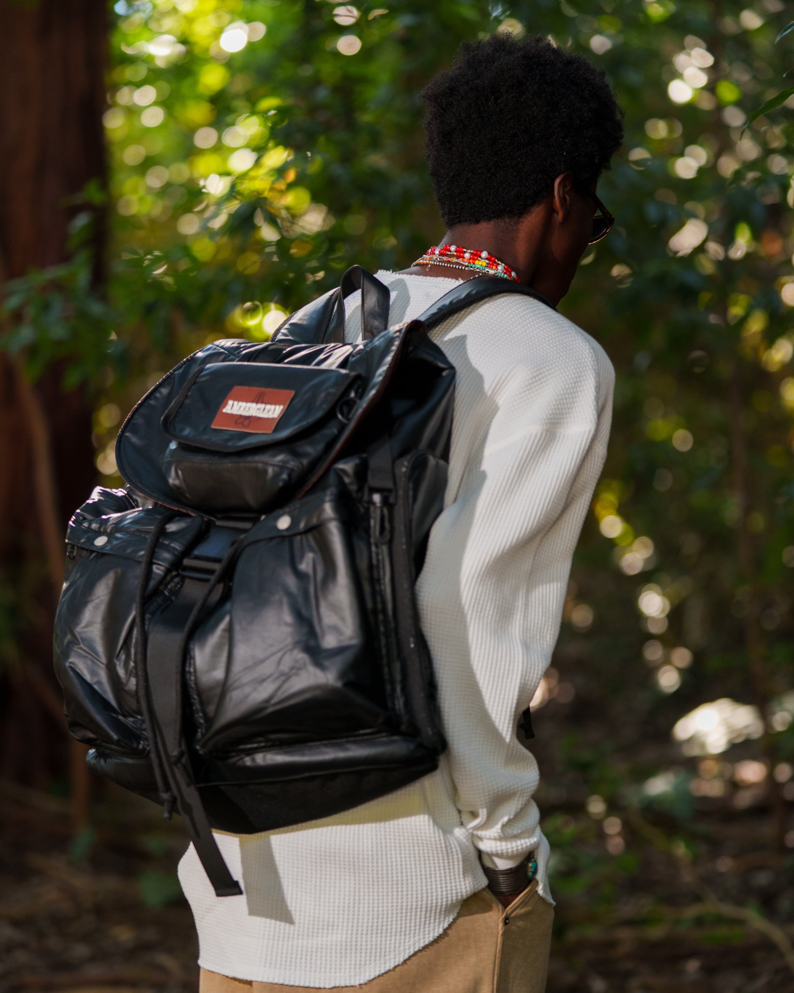 【ECO SAMPLE】ポシェットなし|Leather Traveler's Backpack