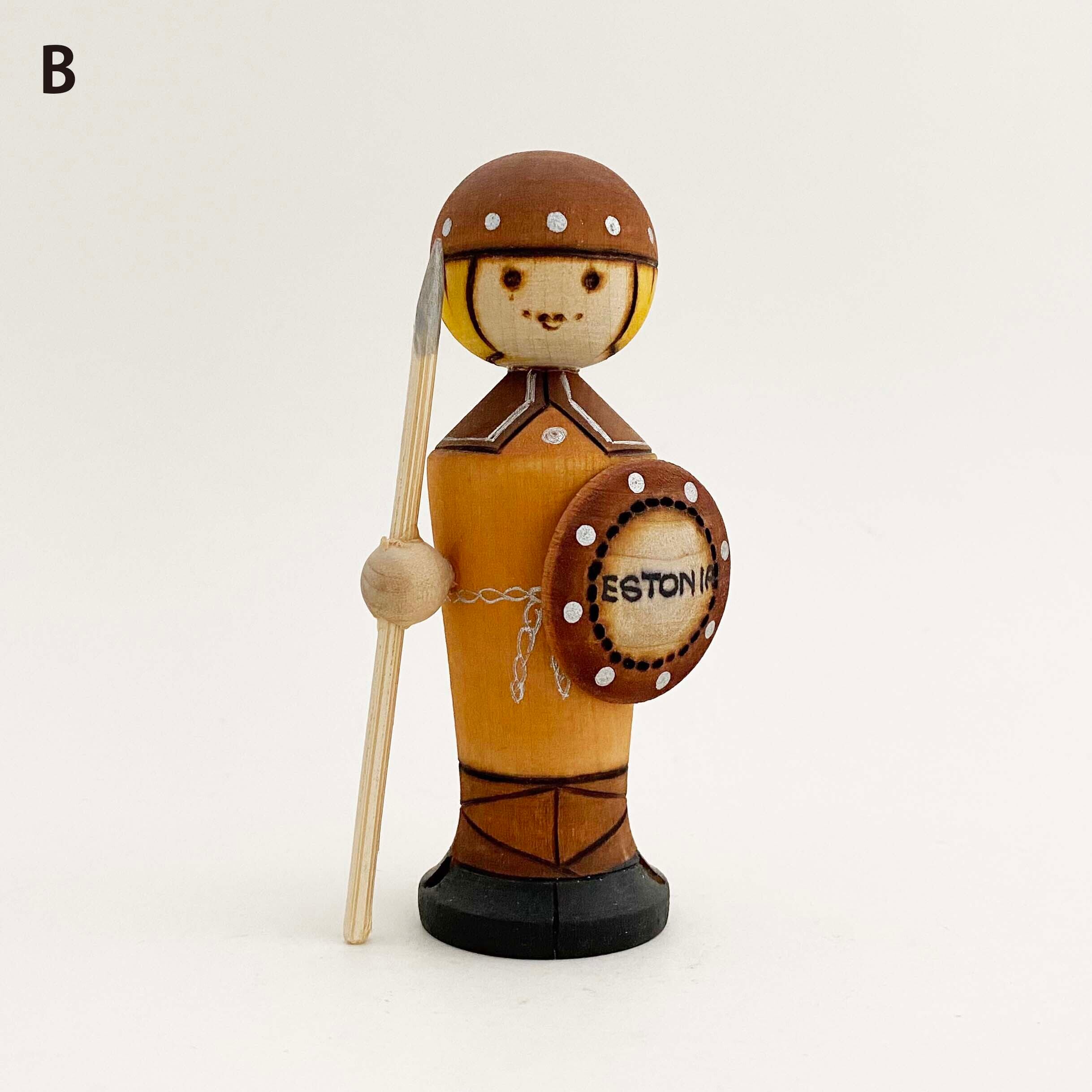 エストニア・ヴァイキングこけし（ウッドバーニング）