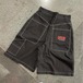 メンズ刺embroideredデニムショーツ,ルーズフィット,カジュアル,原宿,パンク,ストリートウェア,新作コレクション,y2k y2k ボトムス  T240901124829_09