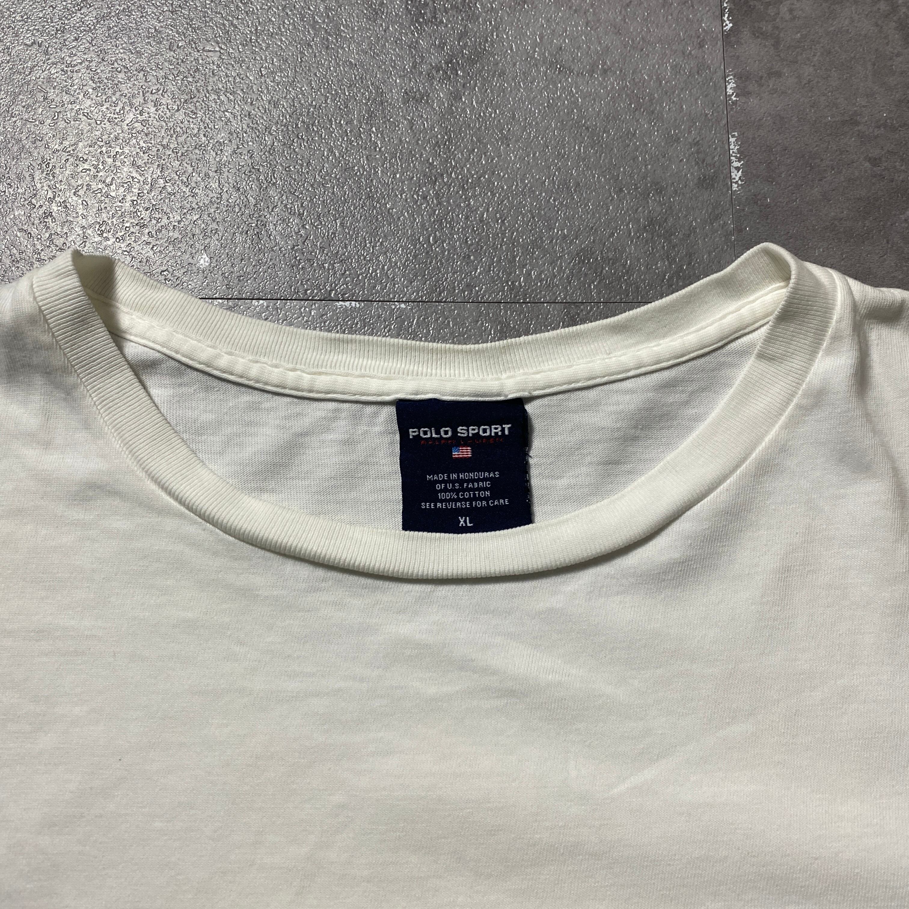 90's POLO SPORT ラルフローレン ポロスポーツ プリント ホワイト 白 T