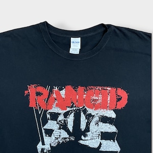 【GILDAN】RANCID  オフィシャル 公式 Tシャツ バンドTシャツ …And Out Come The Wolves ジャケット バンt ロックt ロゴ プリント ランシド X-LARGE 黒 US古着