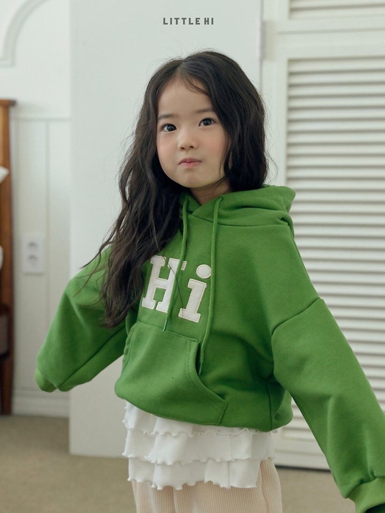 【取寄】LITTEL HI ハイ刺繍フード｜秋服｜韓国子供服｜26/AT