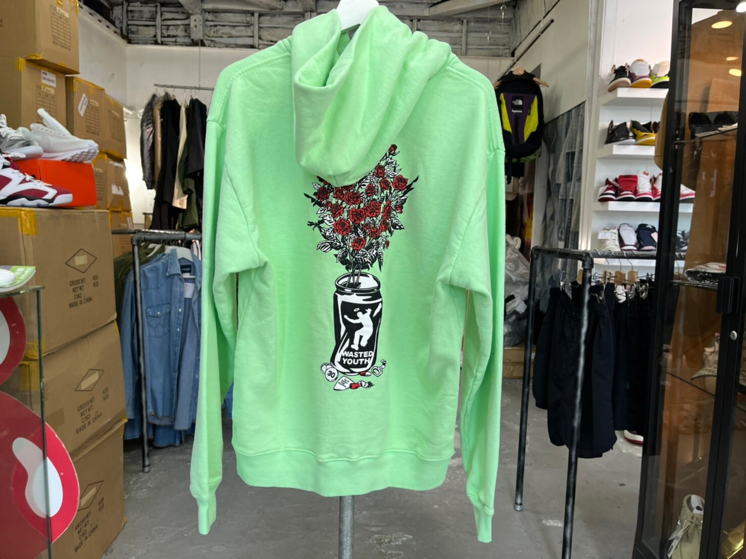 UNION × WASTED YOUTH LA HOODIE MEDIUM PASTEL GREEN 38943 | BRAND ...