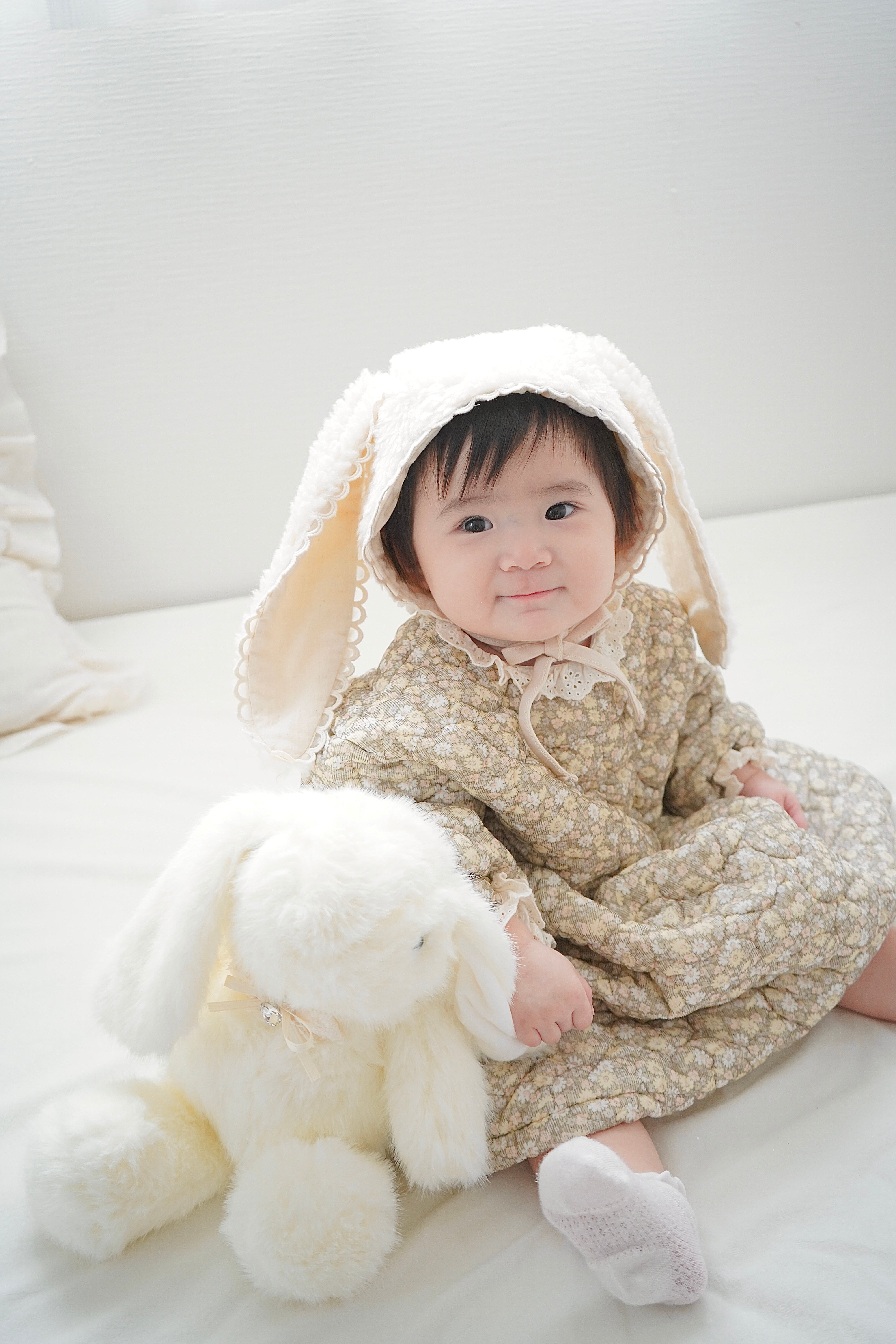 ꒰ 即納 ꒱ flower heart quilting one-piece