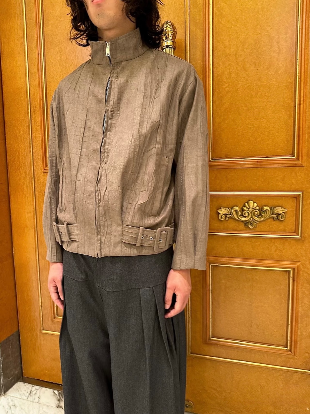 Conchoboe Rope Detail Stand Collar Jacket