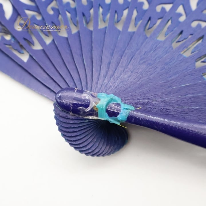 フラメンコ アバニコ 扇子 小物 小道具 32cm ブルー系 青 紺 水色