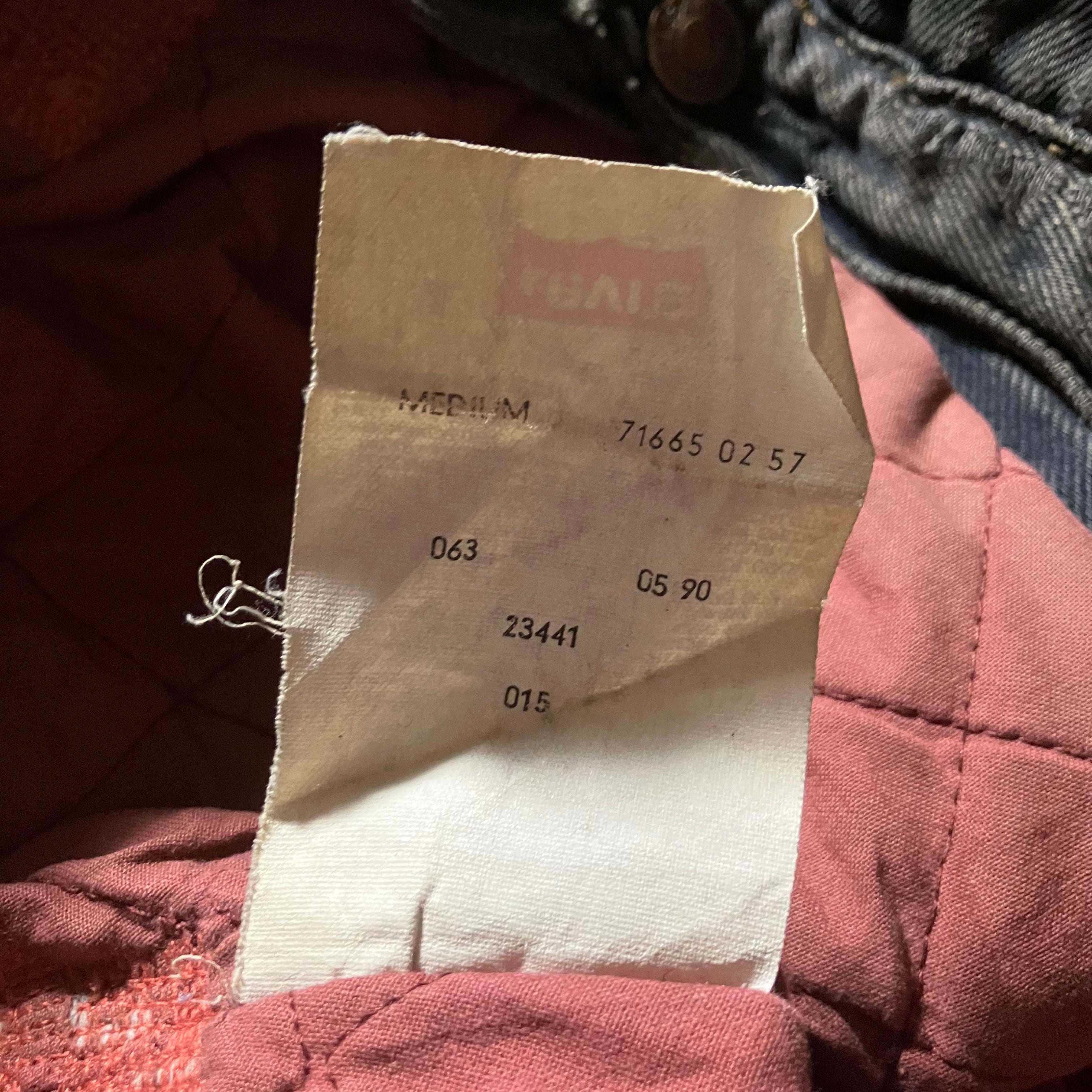 90s Levi's リーバイス キルティング デニムジャケット 襟レザー