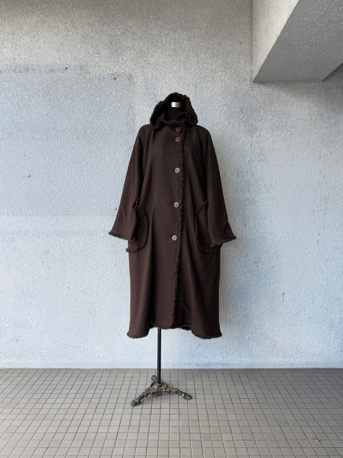 1980-90s GUCCI STITCH HOODED COAT