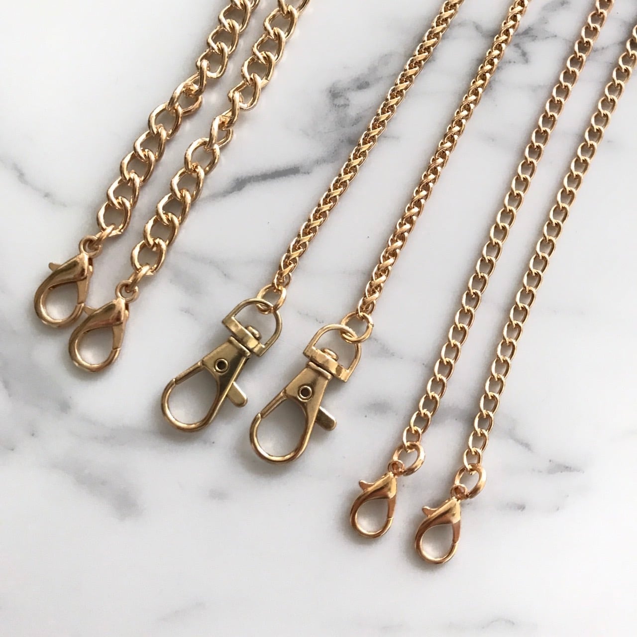 仲良し♡ゴールドストーン ストラップ〜ご予約品〜 MY mama 合皮 アルミ チェーン ストラップ 持ち手 ナスカン付 ショート