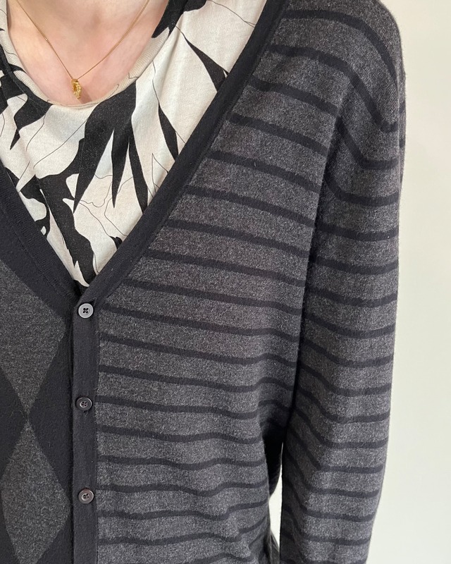 【Black Barrett by Neil Barrett】crazy pattern cardigan
