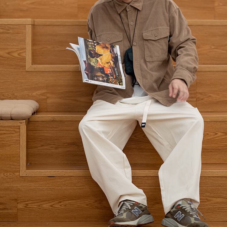 ★TEXTURED PLAIN CORDUROY WORK SHIRT　　　A0785