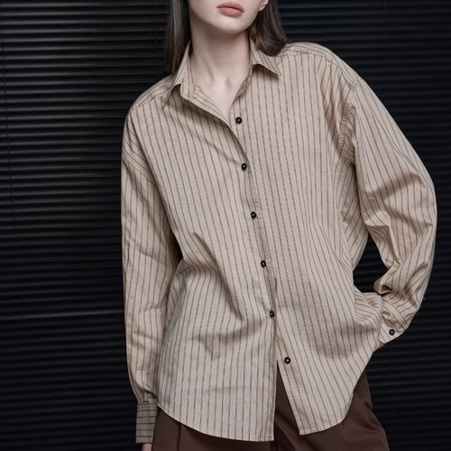 コットンストライプシャツ ・21389