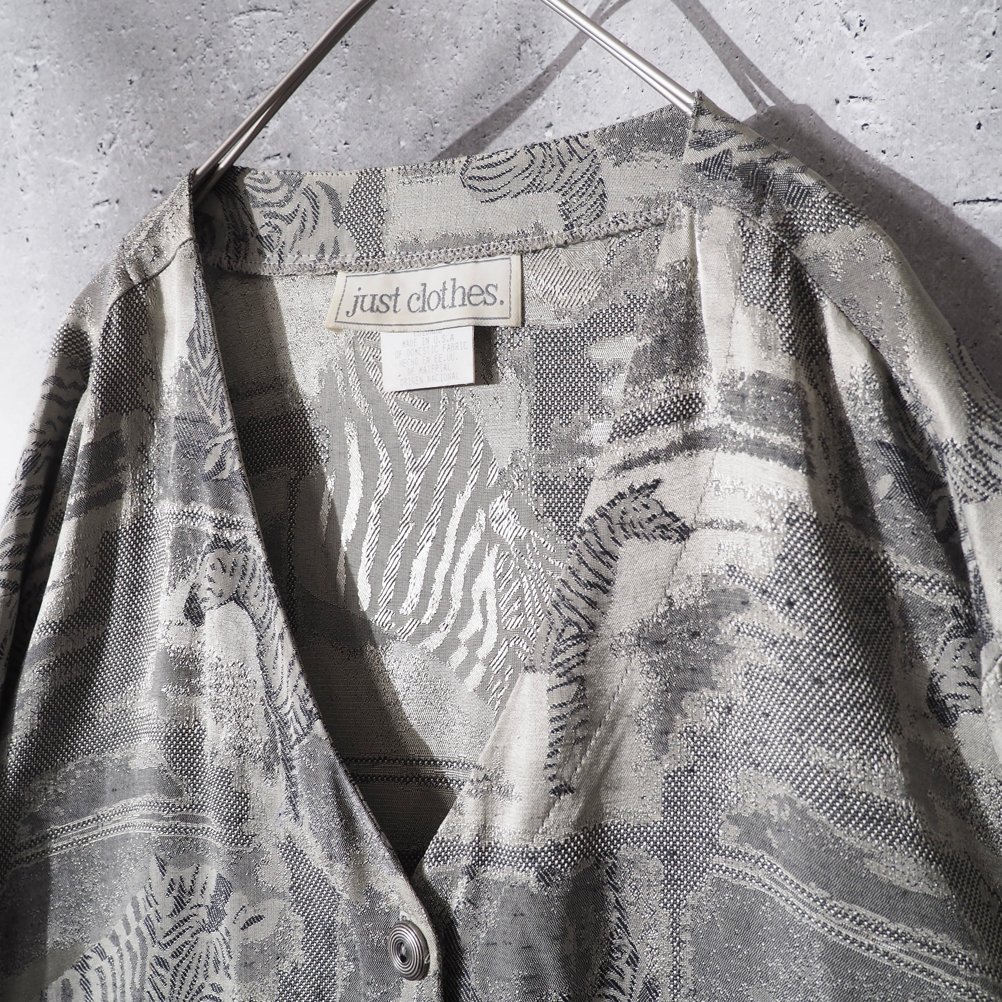" Made in USA " Hide Zebra embroidery Design vintage loose cardigan jacket